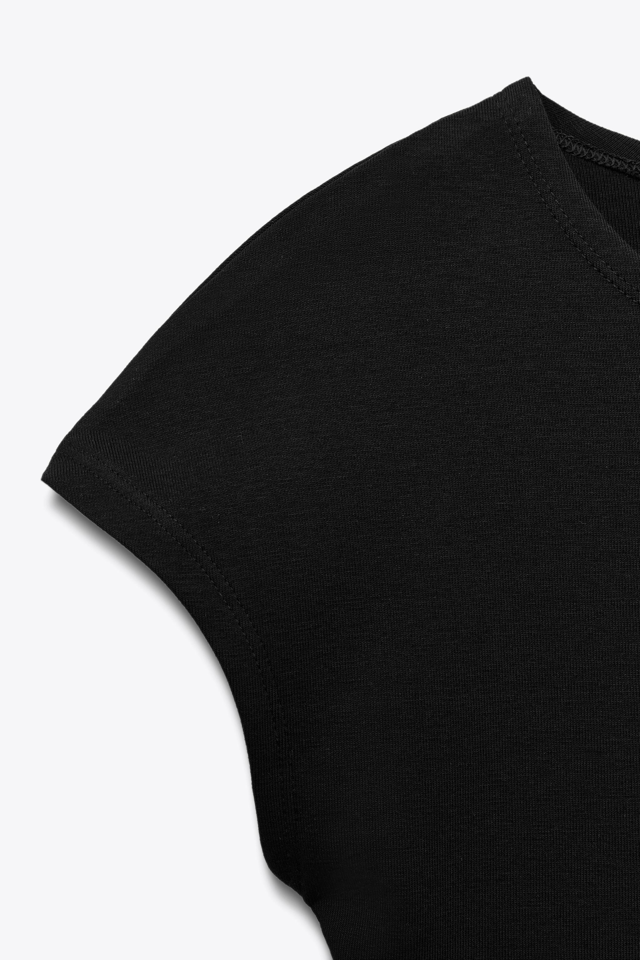 COTTON MODAL CROP T-SHIRT